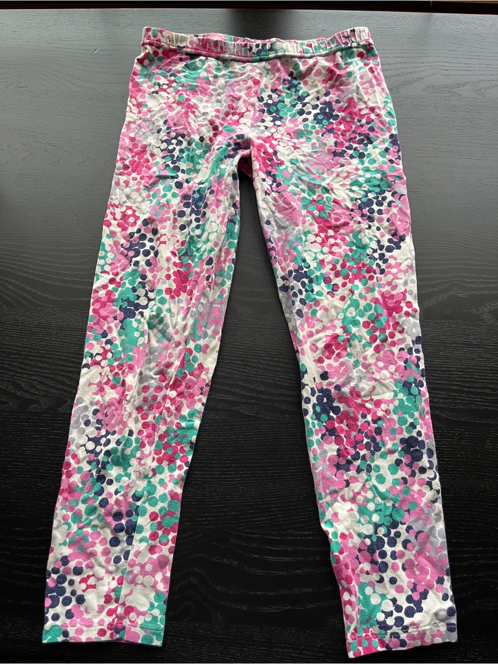 Epic Threads XL Floral Dot Leggings Cotton Spandex Pink Green